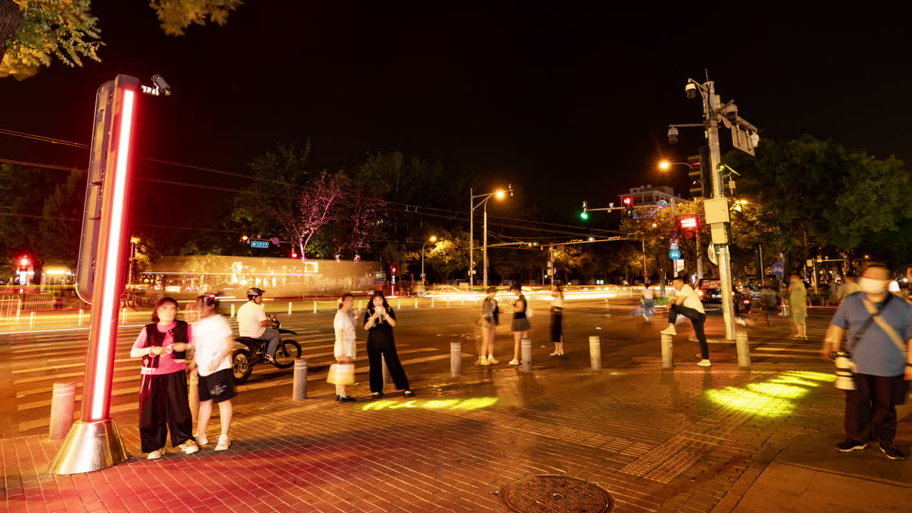 Timelapse of the Beijing city skyline from a high vantage point