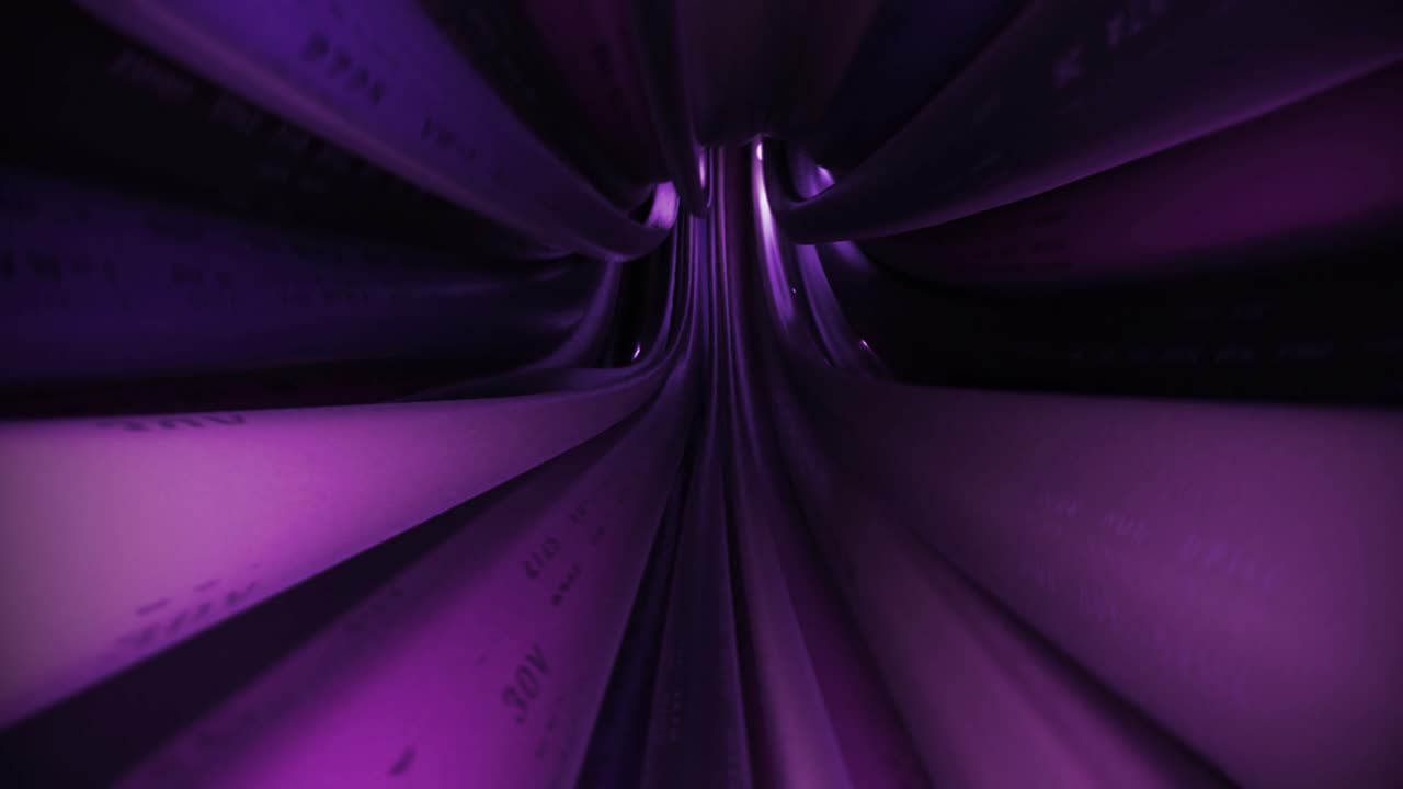 Wires cables fly through data internet power grid electric circuit fiber 4k