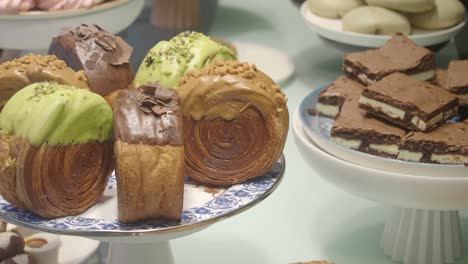 assorted chocolate covered pastries and desserts