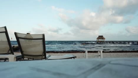 relaxing scenery at vidanta riviera maya, playa del carmen, quintana roo, mexico - static shot