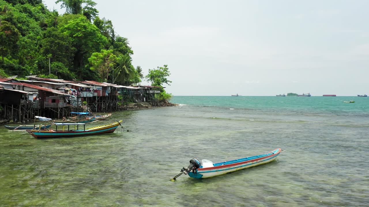 Bajo boats near Padang Sumatra West Indonesia