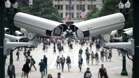 surveillance technology in urban environments: the rise of cctv cameras monitoring crowds and enhancing security in public spaces
