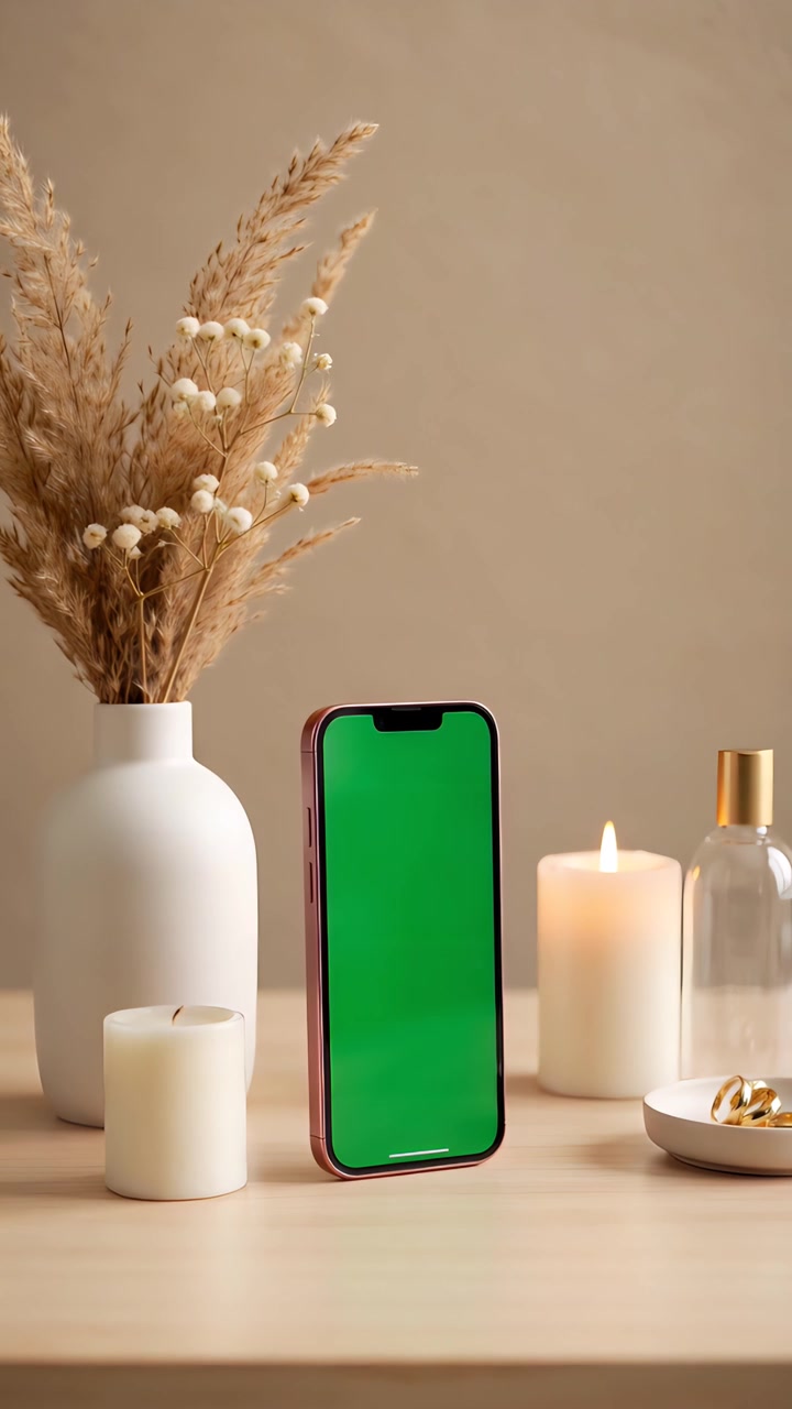 Téléphone Écran Vert 4K
