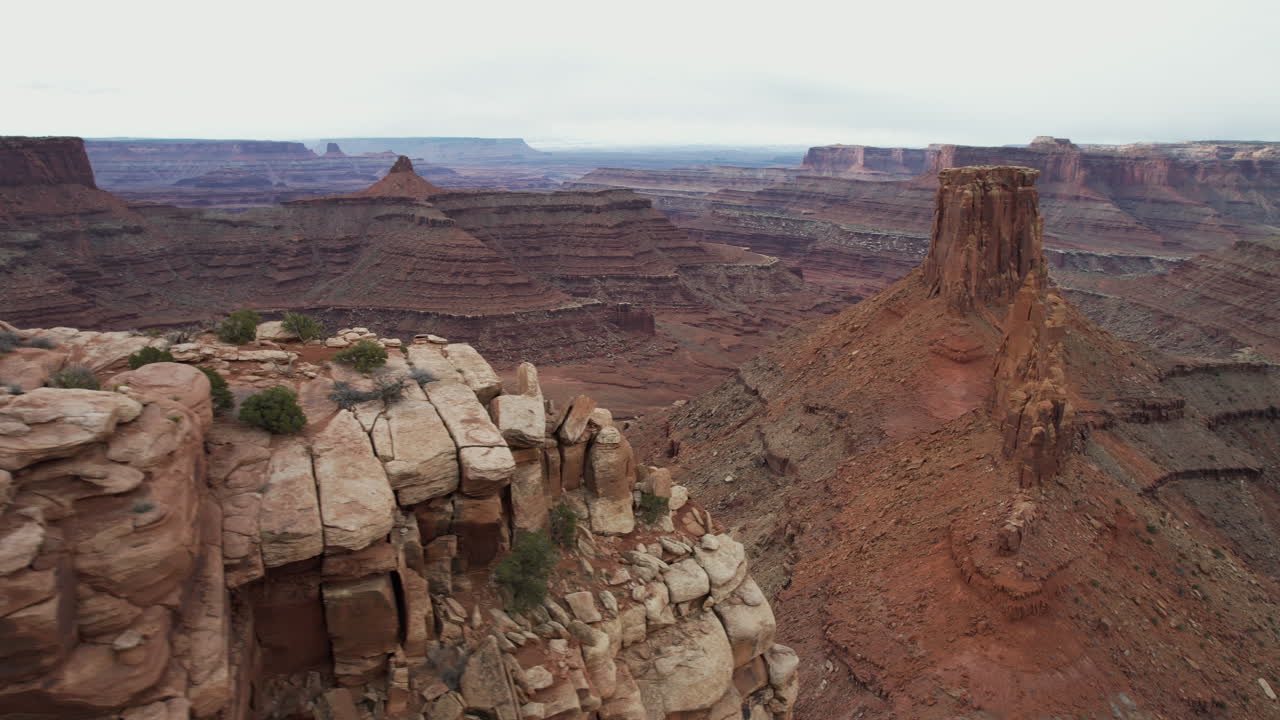 Vista aerea di Marlboro Point, splendida veduta panoramica di Canyonlands e del Dead Horse National Park, Utah, USA.