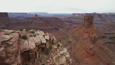 aerial view of marlboro point, stunning overlook of canyonlands and dead horse national park, utah usa