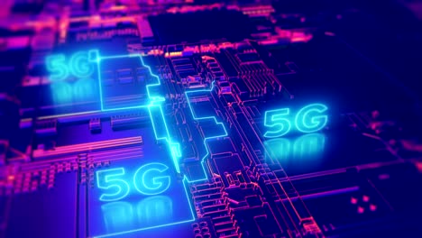 5g fifth generation cellular network technology. broadband access animated 4k uhd 3d video loop concept.