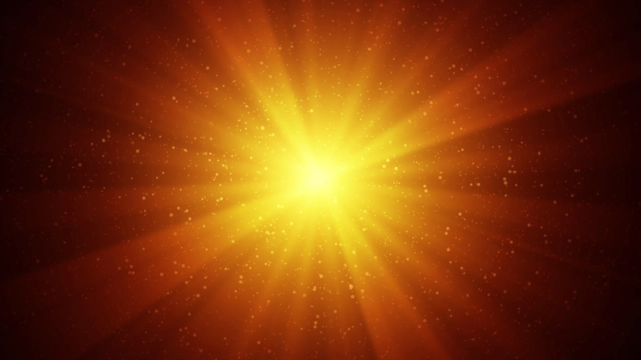 Radiant Sunbeams in Motion: Abstract 4K Light Effect Background with Floating Particles