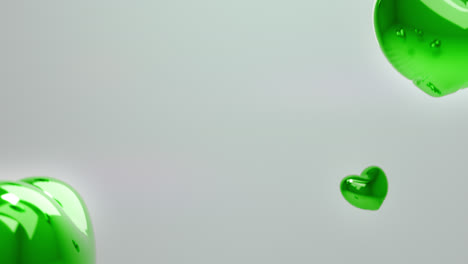 green balloon hearts