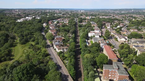 wanstead east london central line london underground uk aerial footage