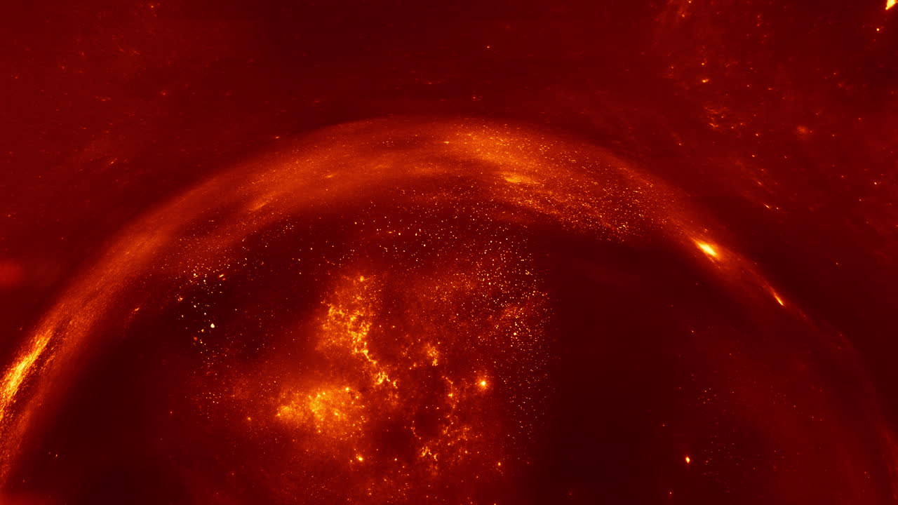 Deep red giant wormhole curves the space around it