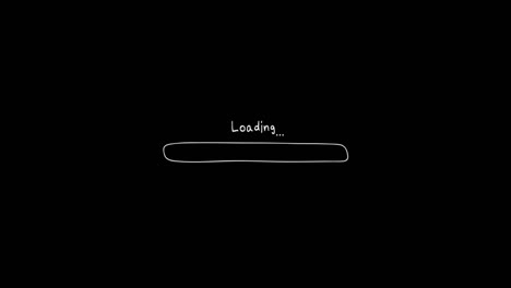 animation white loading bar isolate on black background.