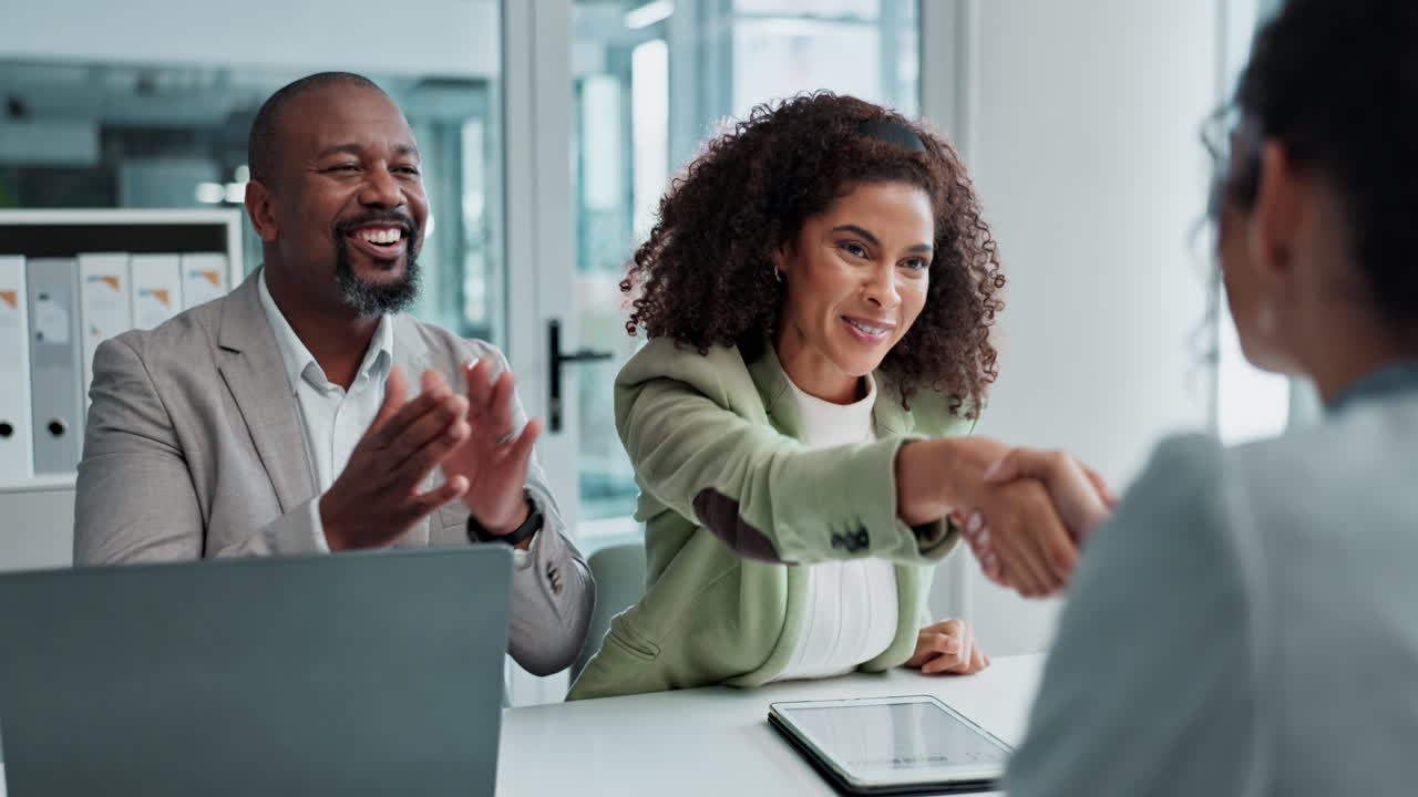 Successful business meeting and handshake