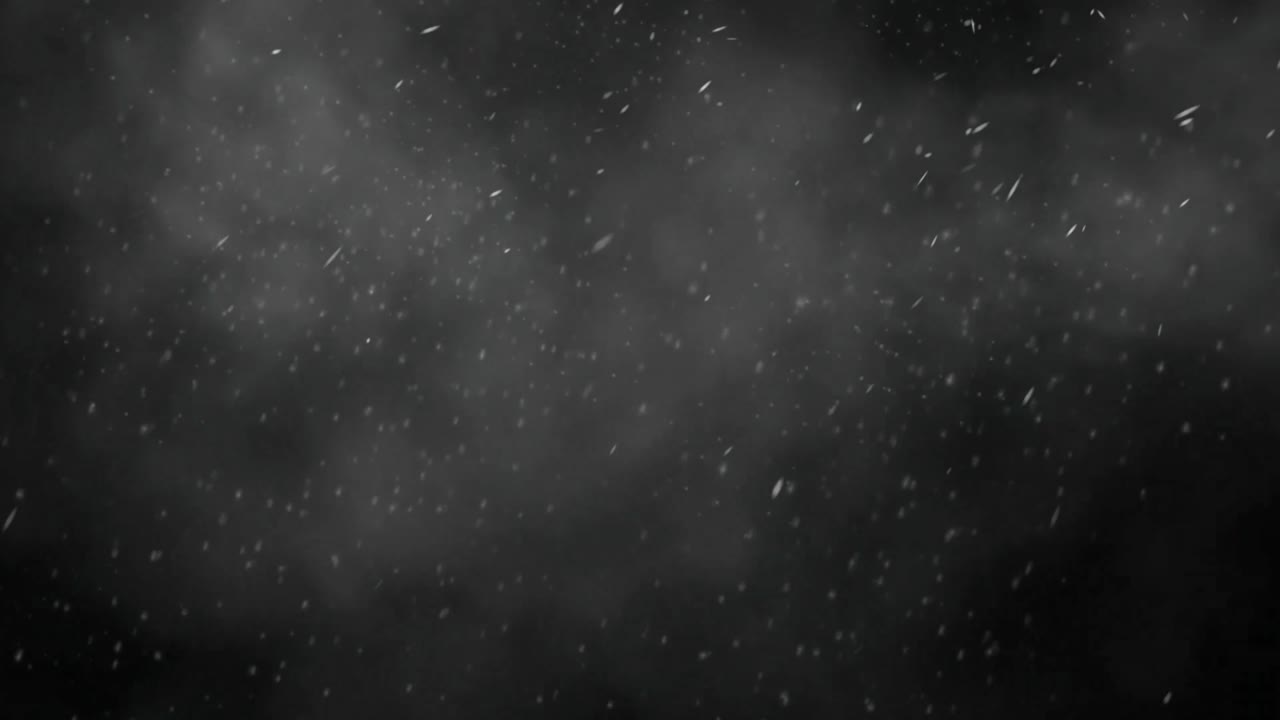 밤 배경으로 눈 폭풍 모션 그래픽