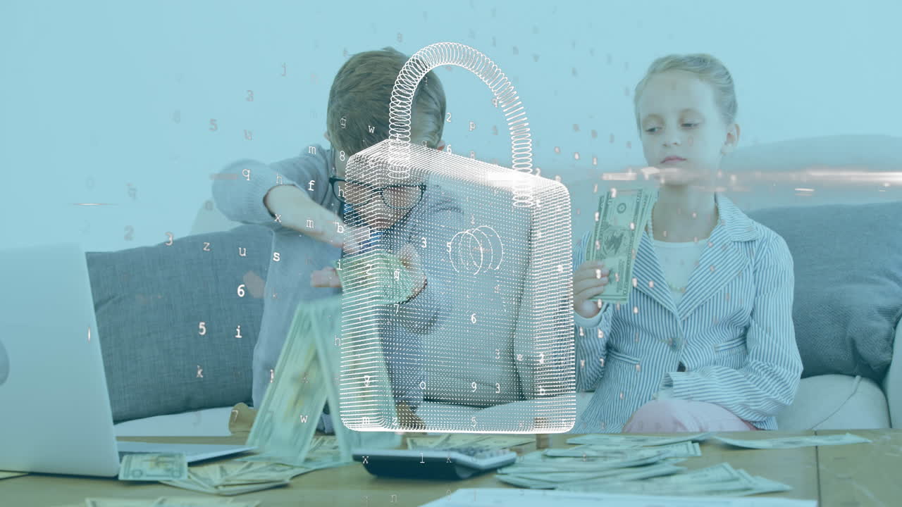 un candado sobre los jóvenes que juegan con dinero.