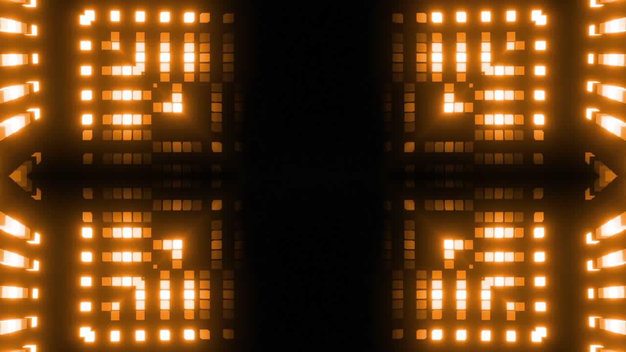 Orange Geometric Light Pattern