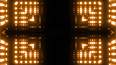 orange geometric light pattern