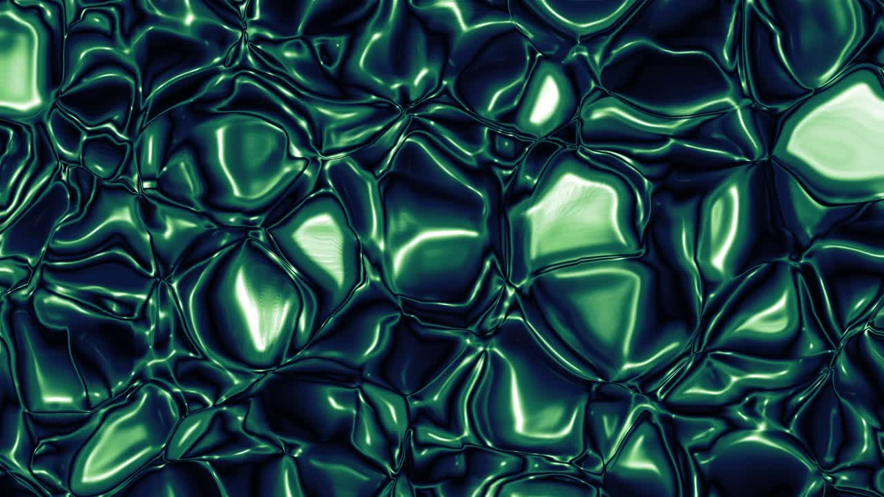 Sfondo astratto dinamico con texture metallica liquida verde