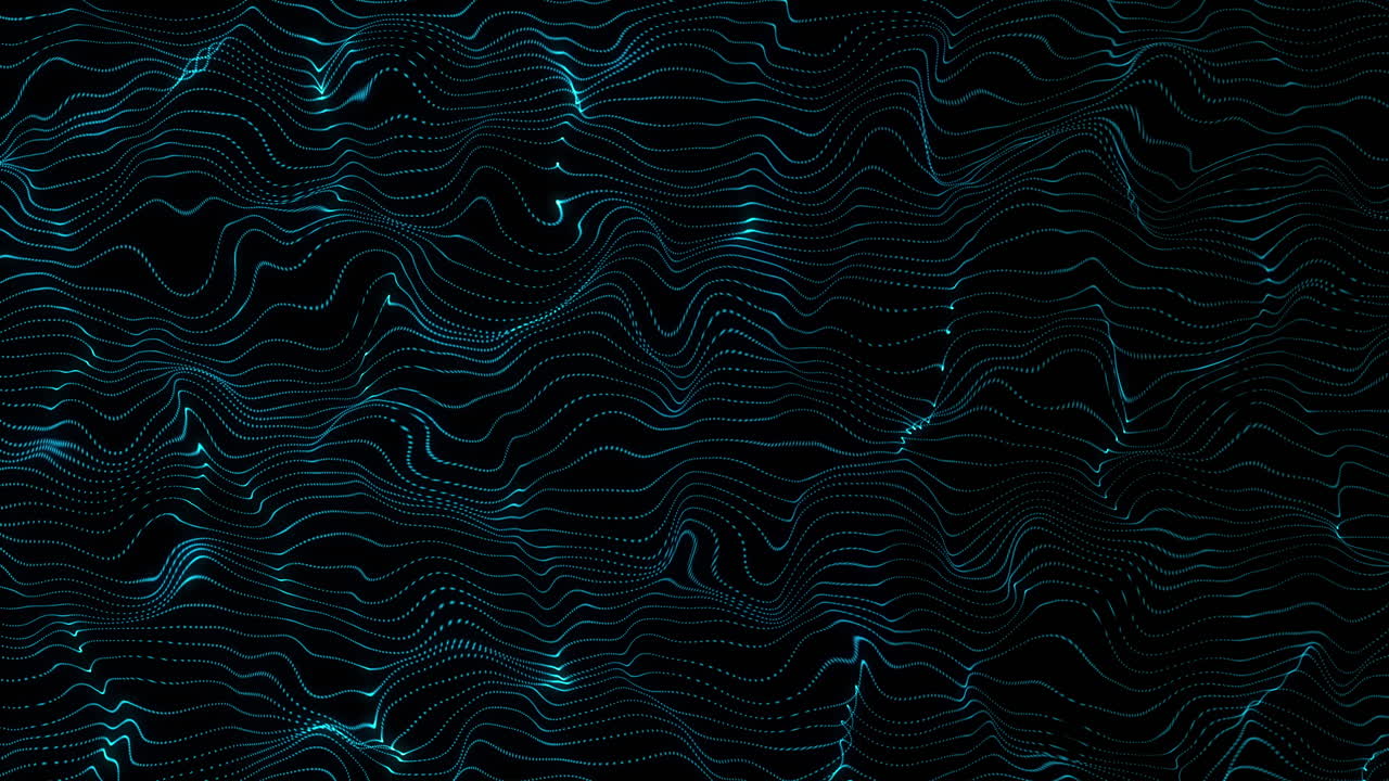 Animation of black background with moving blue waves