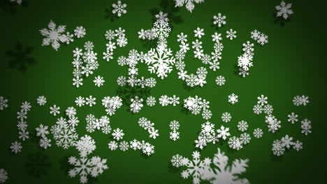 Happy-holidays!-Cartoon-concept-with-the-decorative-motif-of-white-snowflakes-falling-down-and-creating-a-graphic-pattern-of-Merry-Christmas-word-on-the-red-background.
