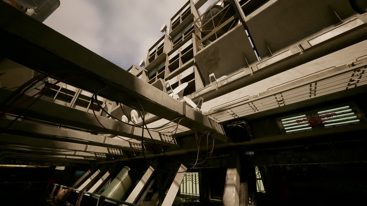 explorando las ruinas de una ciudad de hormigón en ruinas