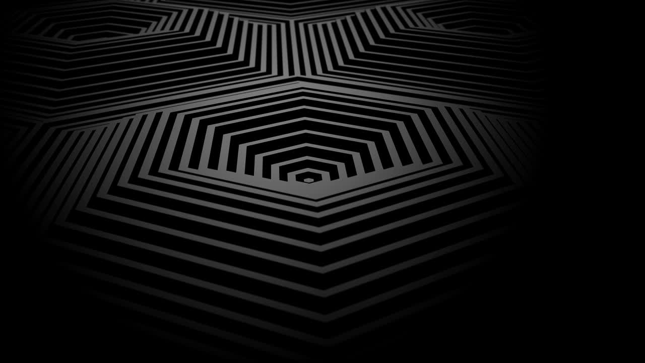 los hexágonos formaron una onda