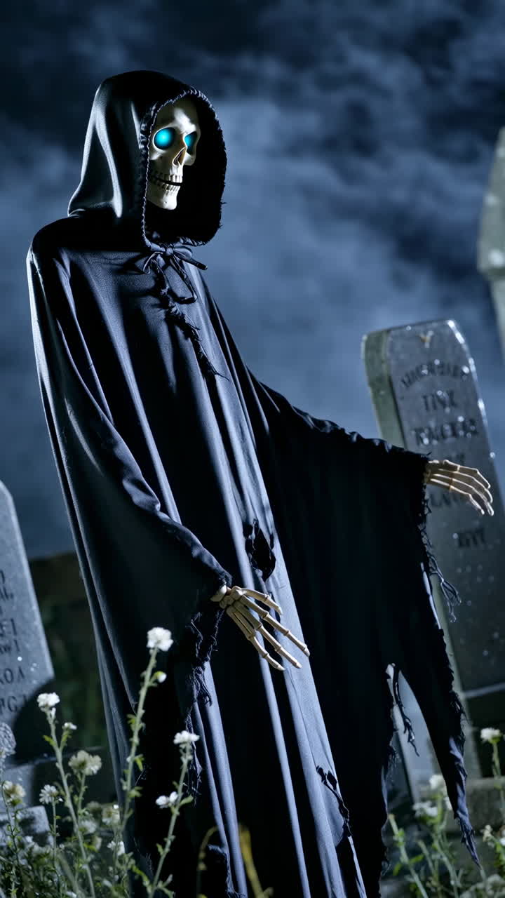 Grim Reaper in a Graveyard