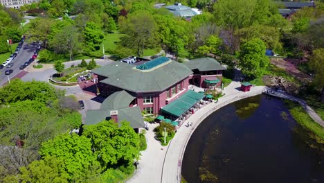 beautiful aerial shot of parks along lakeshore avenue in downtown chicago 1