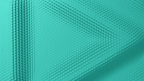 abstracte zeshoek met offset-effect. animatie van turquoise zuivere zeshoekringen. abstracte achtergrond voor een zakelijke presentatie. naadloze lus van 4k 3d-rendering. driehoek