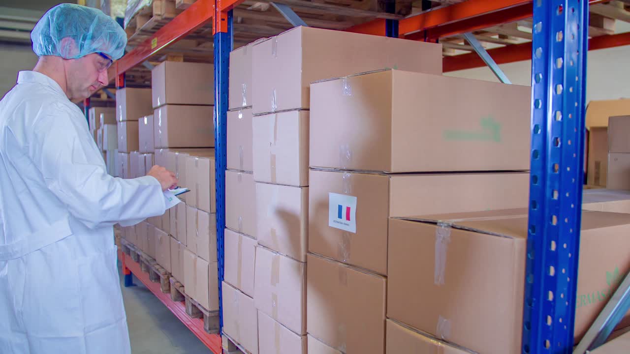 Getting ready boxes with coronavirus cure pills. Stickers for every country. covid-19