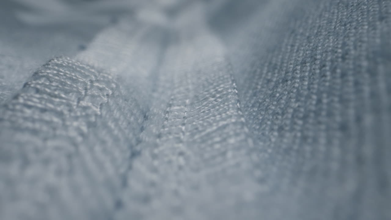 Close-up view of a knitted fabric