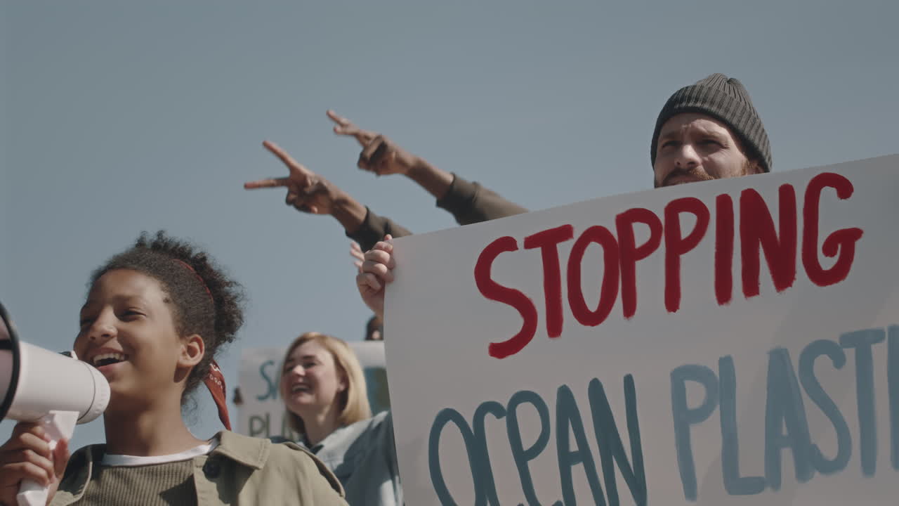 Environmental Activists on Protest against Ocean Pollution