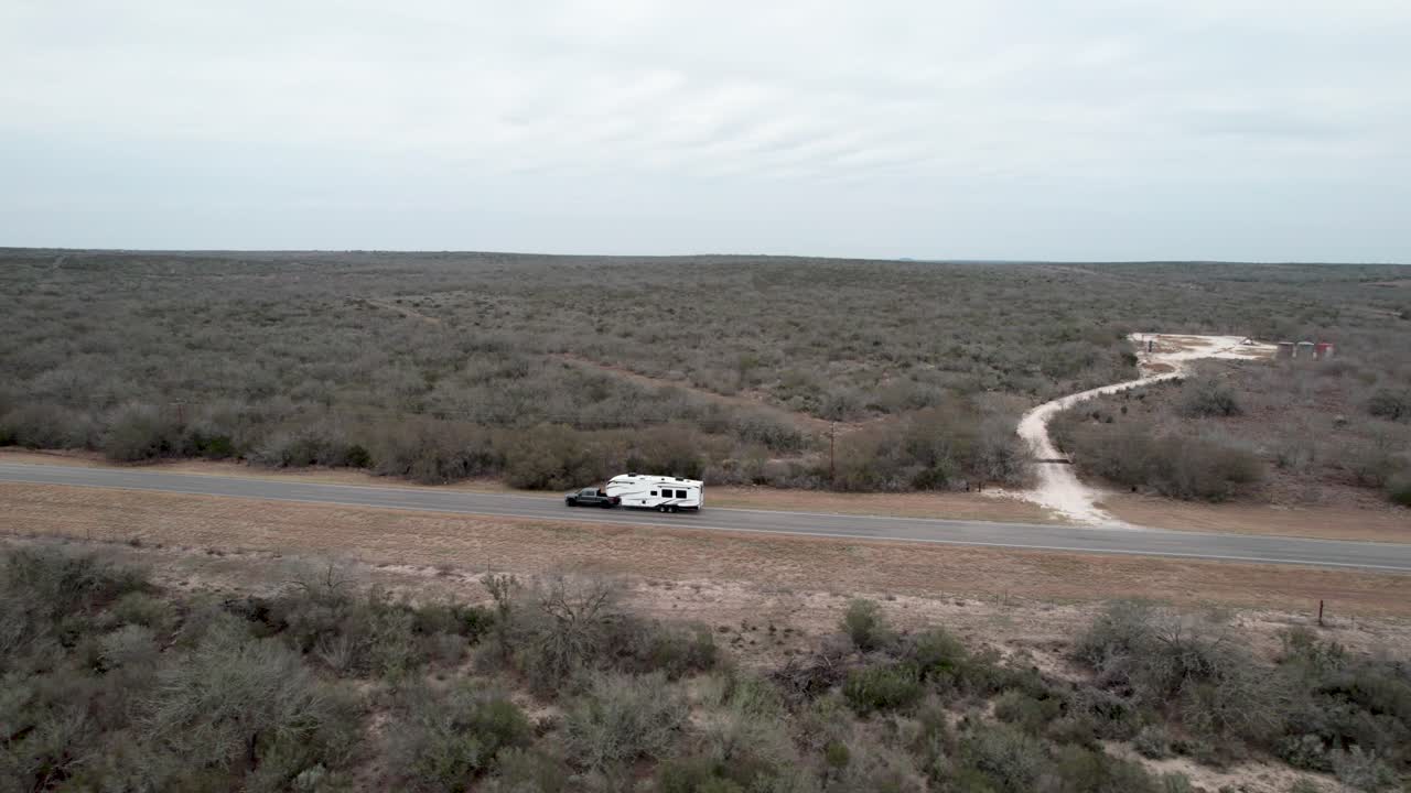 Side View of RV Travel