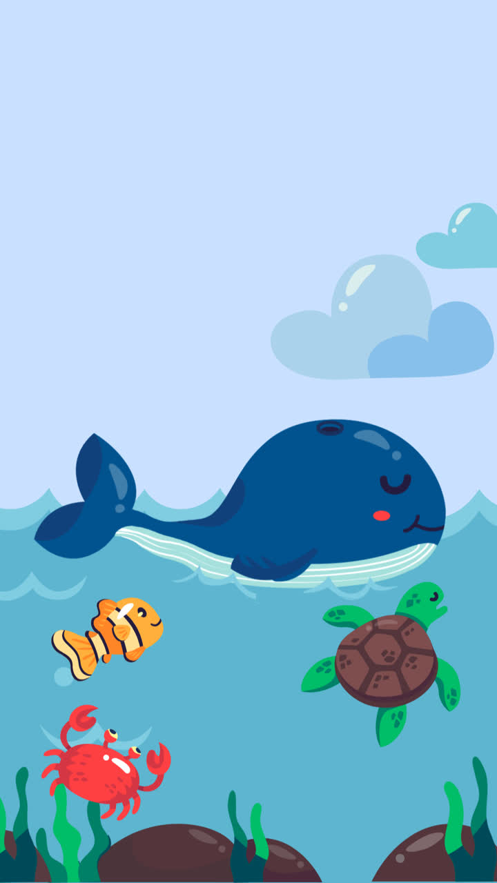 フラットデザインのアニメーション 世界海の日 イラスト