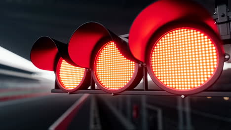 traffic lights at a race track