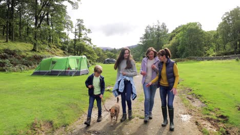 family hiking in the lake district