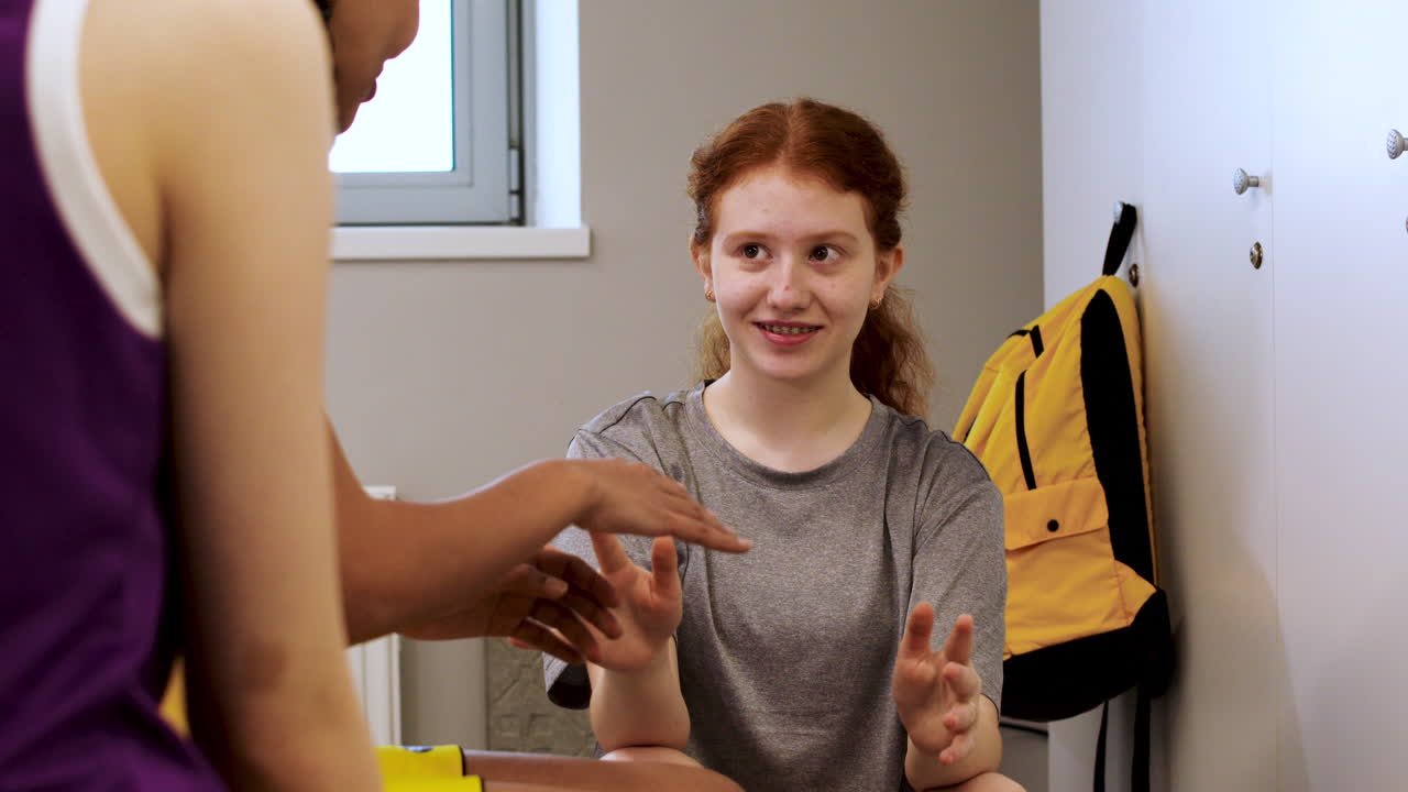 chicas en el vestuario