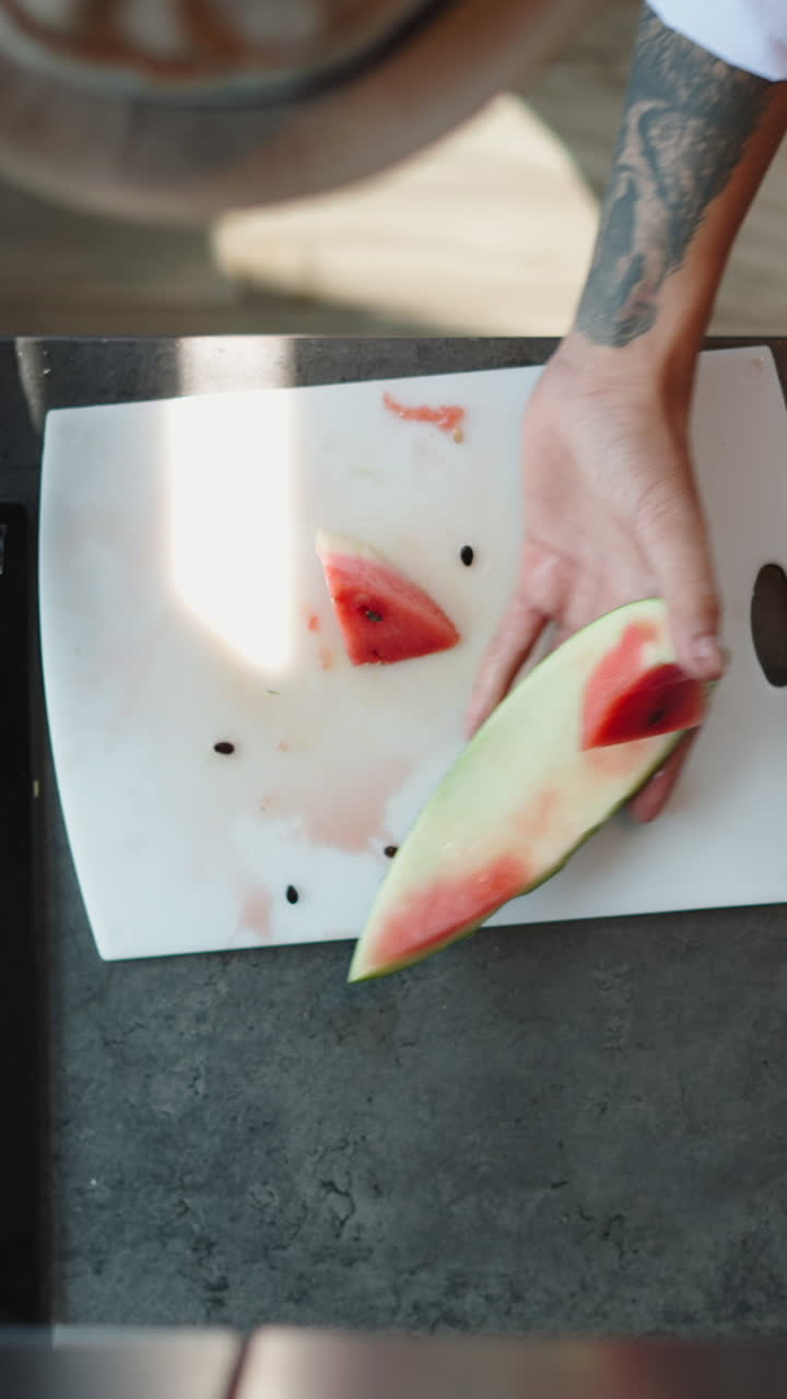 Wassermelone vorbereiten