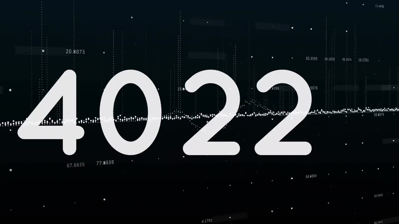 animación de números que cambian durante el procesamiento de datos