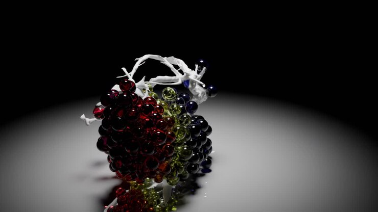 escultura de vidro arco-íris abstrata