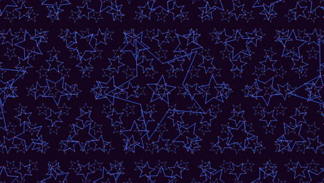 hipnotizante patrón de estrellas azules y negras sobre un fondo oscuro