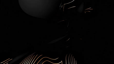 abstract gold lines on black background