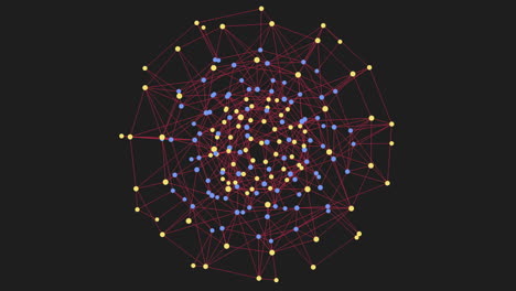 visualización en 3d de una red compleja interconectada con una estructura similar a la web