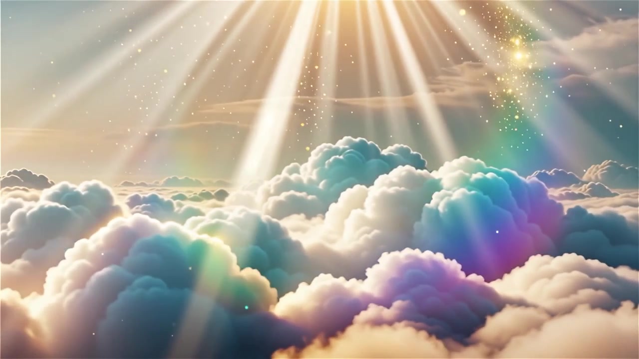 Christian Heavenly Light Worship Background