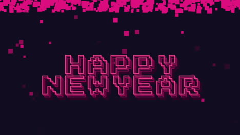 Feliz-Año-Nuevo-Con-Píxeles-De-8-Bits