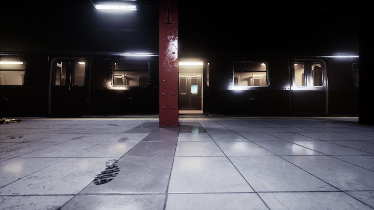 어두운 비어있는 지하 통로