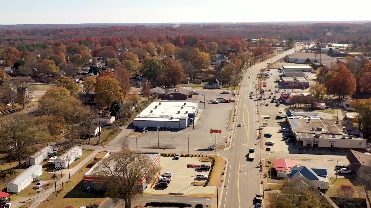 Sorvolo della città di Chesnee, Carolina del Sud