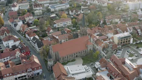 drone aerial of the heilbad heiligenstadt