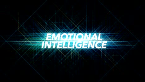 digital lines tech word - emotional intelligence