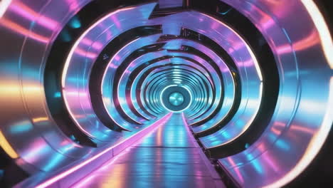 neon lit futuristic tunnel