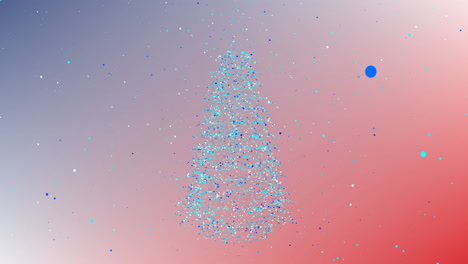 animation of confetti falling over christmas tree